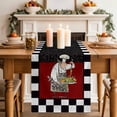 thumbnail image 2 of Table Runner 72 Inches Long for Kitchen Dining, Red Black Chef Dresser Scarf Farmhouse, Dining Table Decorations for Wedding/Parties, Cartoon Cute Watercolor Cooking Plaid 14 x 72 In, 2 of 8