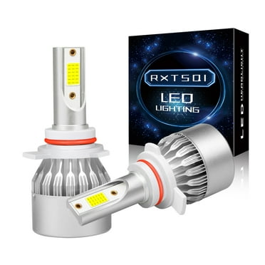 2x RXTSQI 9012 HIR2 LED Headlight Bulbs Conversion Kits 6000K Hi Low Beam Bulb,c6
