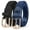 Black+Blue, variant on Maikun Women Belts Elastic Braided Woven Belt for Women 2pc Black Coffee Belt for Casual