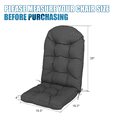 thumbnail image 5 of Sunmthink Adirondack Chair Cushion Set of 2, 4 Inch Thickness Waterproof UV-Protected Outdoor Patio Cushions, Dark Gray, 5 of 8