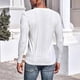 thumbnail image 3 of pstuiky hombres de manga larga, Camisa informal de manga larga con cuello en V y malla de color liso para hombre salir tops s, 3 of 6
