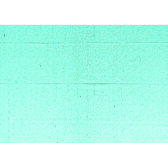 Ahgly Company Machine Washable Indoor Rectangle Solid Turquoise Blue Modern Area Rugs, 2' x 3'