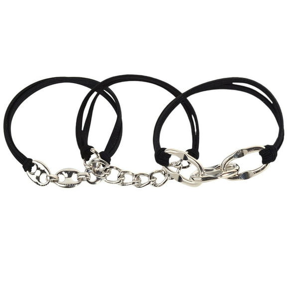WRITWAA Elastic Hair Ties for Women and Girls with Metal Bracelets, Perfect for Hairstyles and Hair Accessories