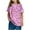 Pink, variant on THDHVS Shirts for Girls,Girls Tops,Kids Dino Print Short Sleeve Tee Cute Summer Top Purple 13-14 Years