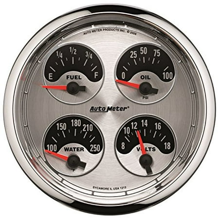 Auto Meter 1225 American Muscle 5" 0-90 Ohm Quad Fuel Level Gauge