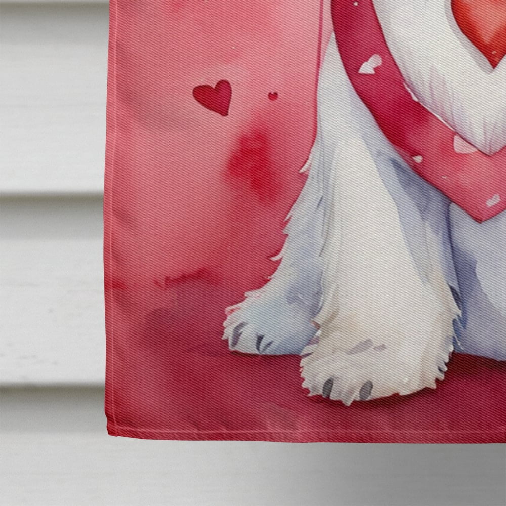 Sealyham Terrier My Valentine House Flag 28 in x 40 in