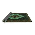 thumbnail image 2 of Ahgly Company Indoor Round Persian Turquoise Blue Traditional Area Rugs, 5' Round, 2 of 4