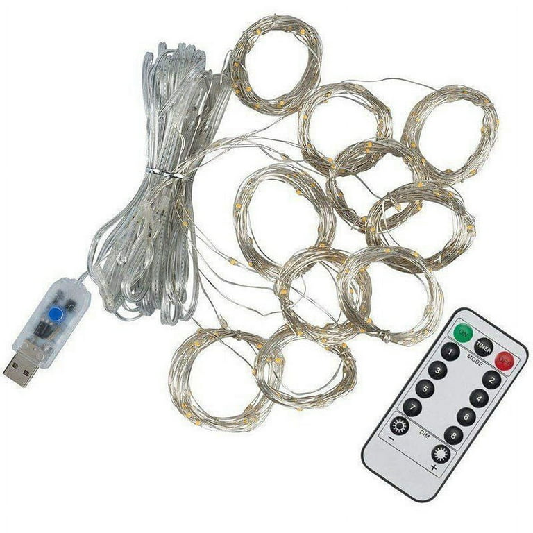 Outdoor Led Leather Wire String Lights Usb Plug Remote - Temu