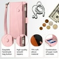 thumbnail image 3 of for Samsung Galaxy A16/A16 5G Leather Phone Case Wallet with Zipper Pocket Flip Cover, 3-Layers RFID Blocking Multi Card Holder Slot, Magnetic Button, Hand Lanyard + Crossbody Shoulder Strap, 3 of 8
