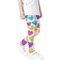 thumbnail image 4 of Jinhomg Thin Legging for Toddler Girls Cute Heart Print Full Length Tights Fall Lightweight Breathable Pants Todays Daily Deals Multicolor 6 Years, 4 of 4
