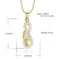 thumbnail image 2 of Infinity Heart Memorial Pendant Urn Necklace Ashes Holder Inlay Crystal Keepsake for Loved One, 2 of 7