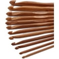 thumbnail image 3 of 12PCS Carbonized Bamboo Knitting Needles Set 5.9 Inch Single Point Bamboo Crochet Hooks Kit 12 Size Wooden Knitting Needles DIY, 3 of 3