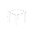 thumbnail image 5 of East West Furniture Oxford 5-piece Wood Dining Set with Leather Seat in White, 5 of 6
