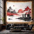 thumbnail image 6 of Sun Mountains Wash with Painting Main Range, Serene Japanese Inspired for Japanese Art Lovers, Wall Decor, Housewarming Gift, Tapestry Wall Hanging for Dorm and Living Room, 6 of 7