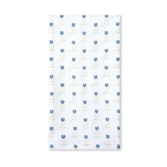 Beautiful Home by Drew Barrymore 1-Piece Printed Floursac Cloth, Cornflower Blue, 30"W x 30"L