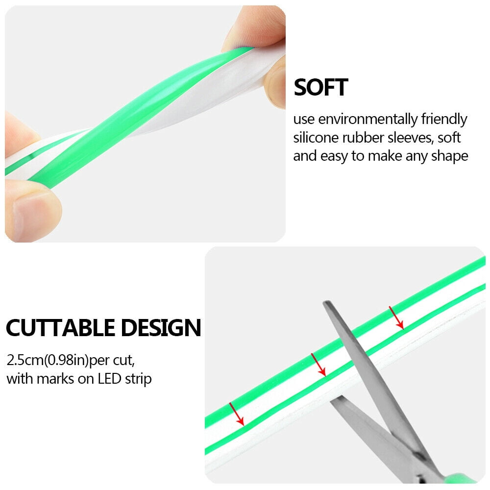 Led Neon Rope Light 12V LED Strip Lights Waterproof Silicone Rope Light for Indoor Outdoor Decoration