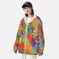 thumbnail image 5 of Gaeub Dancing African Womans Men's and Women's UPF 50+ Long-Sleeved Sun Protection Clothing, Fishing Shirt Long Sleeve Zip - 3X-Large, 5 of 9