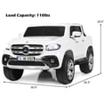 thumbnail image 3 of Costway Licensed Mercedes Benz x Class 12V 2-Seater Kids Ride On Car w/ Trunk White, 3 of 8