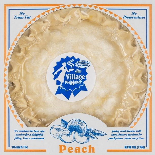 The Village PieMaker 10Inch Peach Pie 3 lb