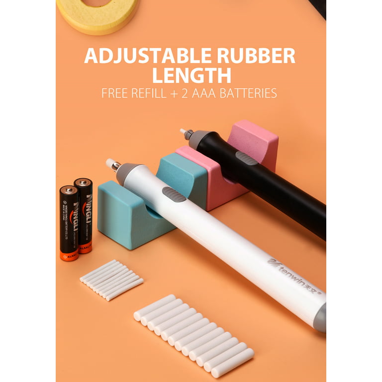 Adjustable Electric Rubber Eraser Battery With Rubber Refills For