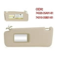 thumbnail image 4 of Left Driver & Right Passenger Side Car Sunvisor With Makeup Mirror For 2010-2023 Toyota 4Runner Replace 74320-35A91-B1 74310-35B01-B1-Driver and codriver-beige, 4 of 6