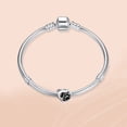 thumbnail image 4 of ROSIANNA 925 Sterling Silver Charm for Bracelets Black Pawprint Heart Charms Women Bracelet Charm, 4 of 7