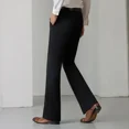 thumbnail image 2 of Pantalones acampanados para hombre, corte ajustado, pierna ancha, trajes para hombre, pantalones acampanados, fluidos, de negocios, grises, drapeados, sastrería social, spandex, 2 of 5