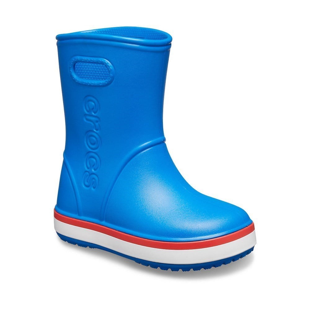 Crocs Kids Crocband Rain Boot Bright Cobalt Flame C11