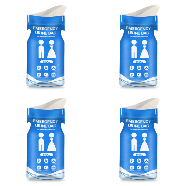 Bolsa para orinal bolsas desechables para orinar en el coche autosellantes a prueba de fugas de 850ml para atascos