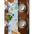 thumbnail image 3 of Ocean Shell StarTable Runner Home Wedding Decor Table Flag Mat Table Centerpieces Decoration Party Dining Long Tablecloth, 3 of 6