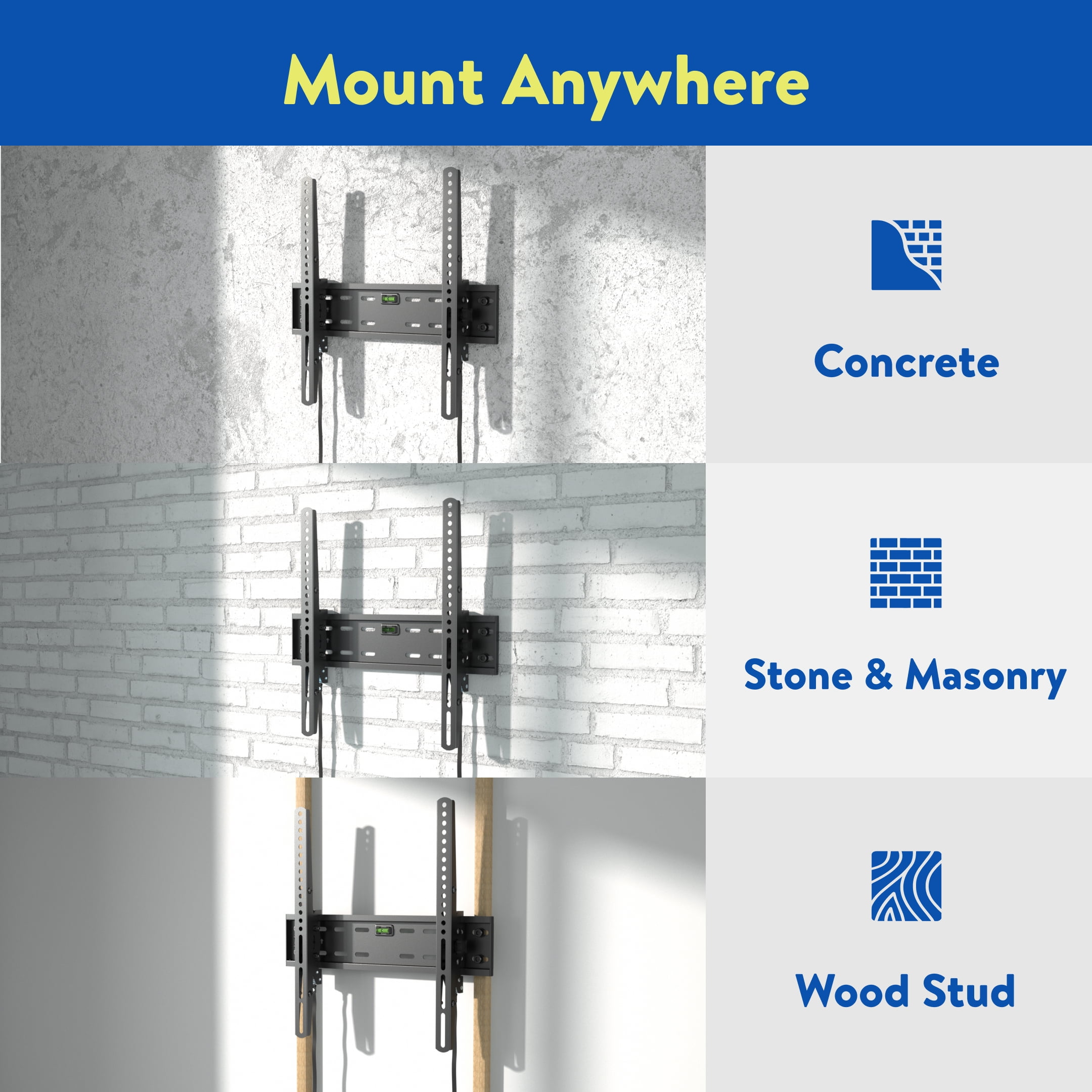 onn Tilting TV Wall Mount for 19" to 50" TVs, UL Listed, up to 12 Tilting