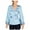 blue, variant on I.N.C Womens Blouson Sleeve Wrap Blouse, Blue, Petite, PXL