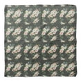 thumbnail image 4 of Bimba Gray Leaves & Ranunculus Floral Printed Pure Silk Scarf For Hair Neck Head Bandanas For Women 40 x 40 Inches, 4 of 6