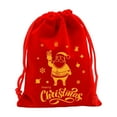 thumbnail image 2 of Anhility Christmas Drawstring Bags Santa Gift Bags for Candy Wrapping Goodie with Drawstring for Xmas Holiday Party Supplies (5.91x7.87 in, Red), 2 of 6