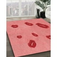 thumbnail image 3 of Ahgly Company Machine Washable Indoor Rectangle Transitional Fire Engine Red Area Rugs, 8' x 10', 3 of 7