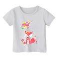 thumbnail image 1 of TZEWGL Hauts pour Enfants Imprimé Graphique Col Rond Manches Courtes Ample pour Filles Garçons Taille 2-3T, 1 of 4