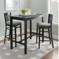 thumbnail image 4 of Linon Ashfield 30" Bar Stools, Black Finish with Black and Gray Fabric, Set of 2, 4 of 13