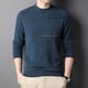 thumbnail image 2 of 2021, recién llegados, suéter de lana elástica de color sólido ajustado e informal a la moda para hombre, jersey de punto de cuello alto de marca para hombre, camisa de fondo, 2 of 4