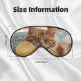 thumbnail image 5 of Goofa Relaxing Cat With Orange Juice Printed Sleep Eye Mask for Men Women, Zero Eye Pressure Sleeping Mask, Light Blocking Night Blindfold, Soft Eye Shade Cover, 5 of 7