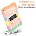 thumbnail image 3 of Dteck Case for iPad 10th Generation 10.9" 2022, Military Grade Shockproof Silicone Protective Cover for iPad 10th Gen 10.9 Inch Rotatable Stand with Handle Holder Shoulder Strap Cover,Rainbow Rosegold, 3 of 8