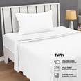 thumbnail image 7 of Utopia Bedding Twin Sheet Set - Jersey Knit Sheets 3 Piece Cotton Soft T-Shirt Stretchy Sheets Twin, White, 7 of 7