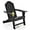 Black, variant on Costway Patio Adirondack Chair Weather Resistant Garden Deck W/Cup Holder Black