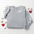 thumbnail image 5 of Craaazy Valentines Shirt for Women Round Neck Heart Printed Sweatshirt Long Sleeved Tops Gifts, 5 of 5