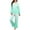 Mint Green, variant on ZUKMRJPC Womens Pajama Sets 2 piece Fall Fashion Gradient Color V-neck Long Sleeve Top and Pants Sets Soft Comfy Cotton Sleepwear Sets