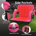 thumbnail image 2 of DKMOCO 2PCS 25" Extra Wide Dual Side Heated Stadium Seats for Bleachers with Back Support, Folding Bleacher Seat with Storage Pockets for Outdoor Camping Games Sports,Pink(No Battery), 2 of 9
