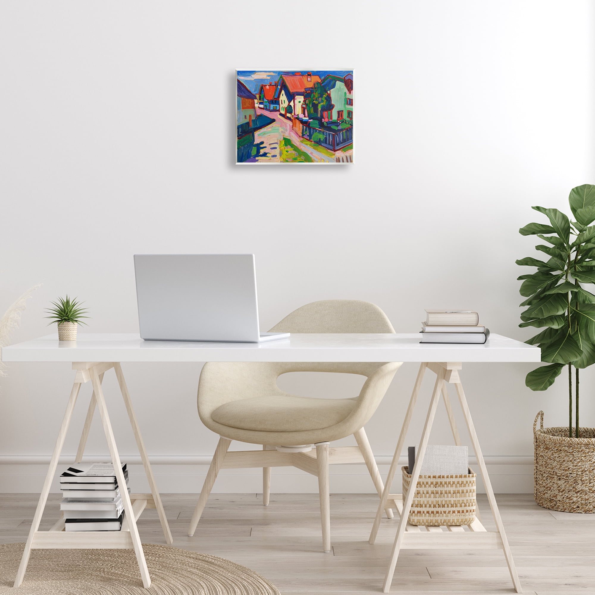 Stupell Industries Kandinsky Murnau Landscape Scenic & Cityscapes Painting Unframed Art Print Wall Art, 14 x 11