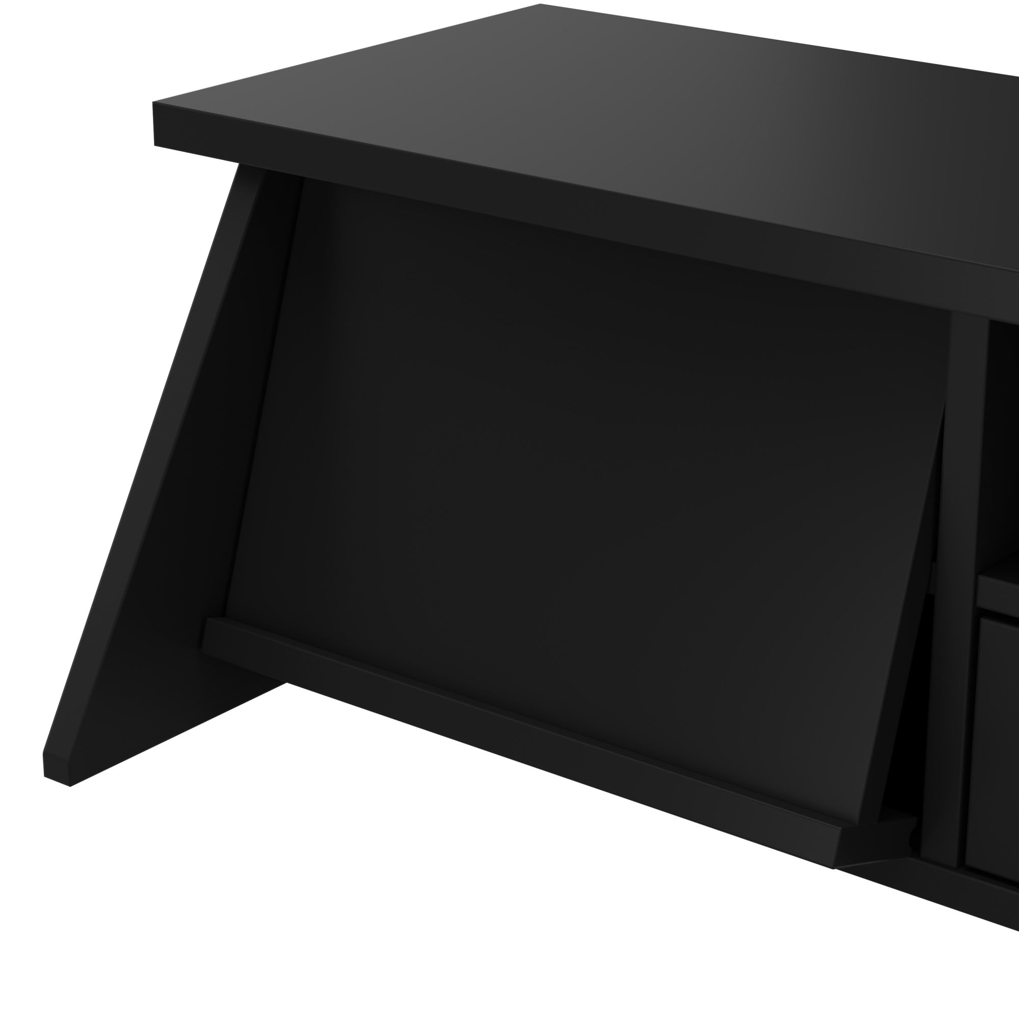 Bush Furniture Broadview 60W L Shaped Computer Desk with Storage and Desktop Organizer in Classic Black