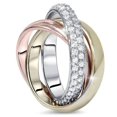 thumbnail image 1 of 1ct Pave Rolling Ring 14K White Yellow & Rose Gold, 1 of 1