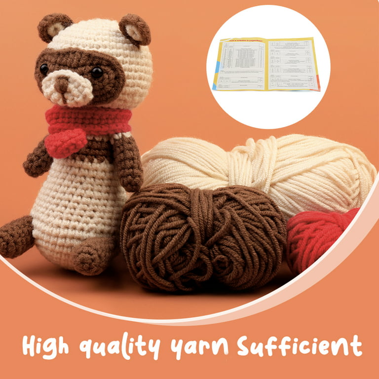 Bear cat rabbit Crochet Kit Animal puppy DIY Knitting amigurumi Crocheting  Craft kits handmake With Yarn