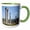 Green/White, variant on 3drose, Ionic Columns of the Temple of Aphrodite, Aphrodisias, 11oz Two-tone Green Mug